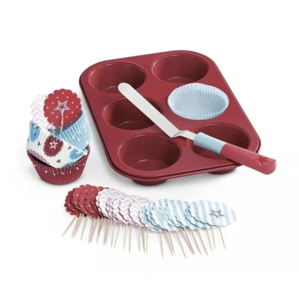 Williams Sonoma American Girl Cupcake Baking Set Kit 2015 in Box, Never‎ Used